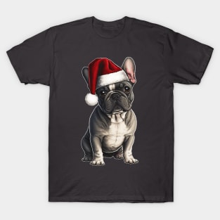 Santa French Bulldog T-Shirt